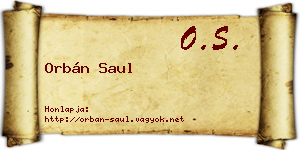 Orbán Saul névjegykártya