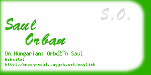 saul orban business card